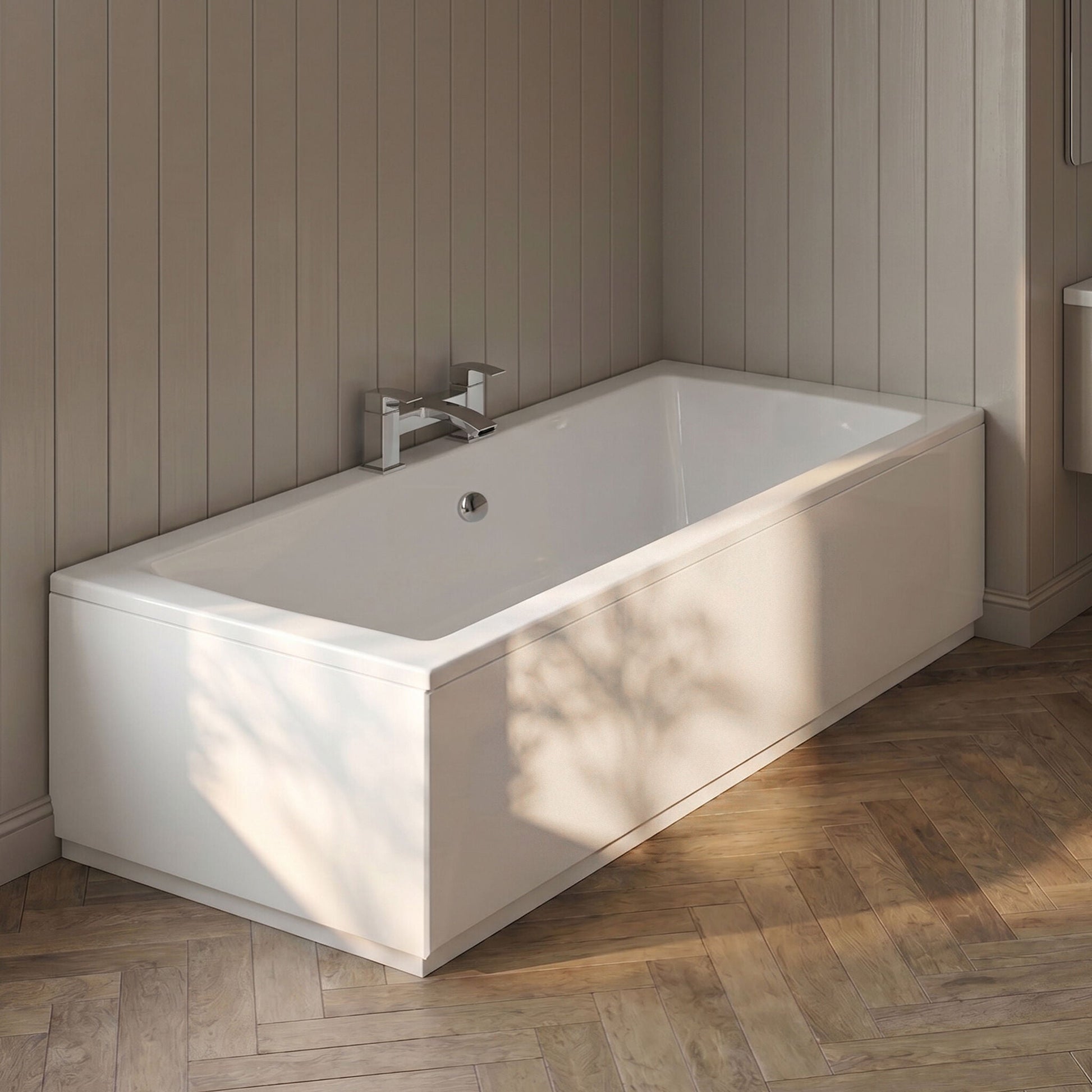 [BBPA113] Gloss White MDF Bath End Panel - Choice of Size - Silo