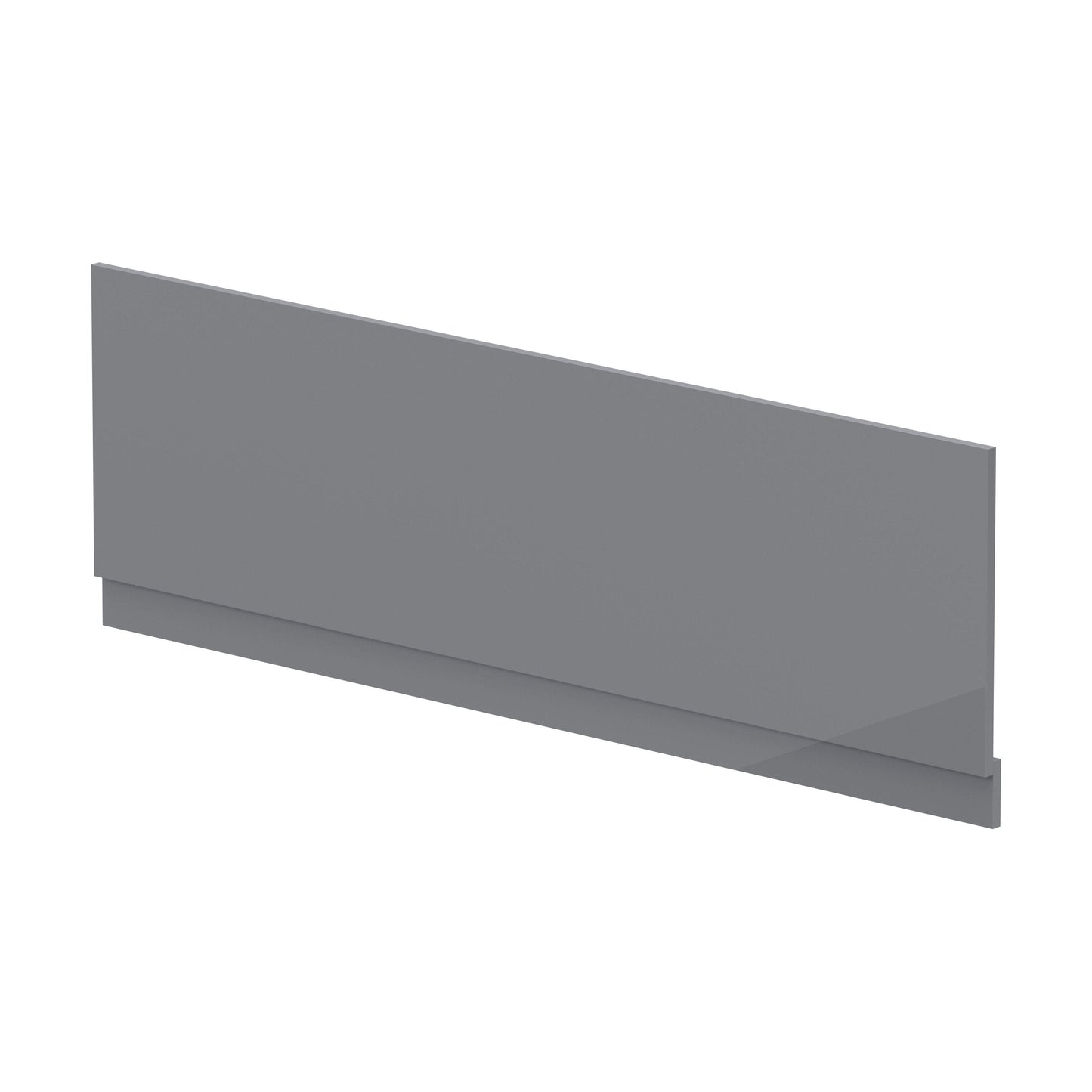 [BBPA1305] 1700mm Bath MDF Front Panel & Plinth - Gloss Cloud Grey - Cutout