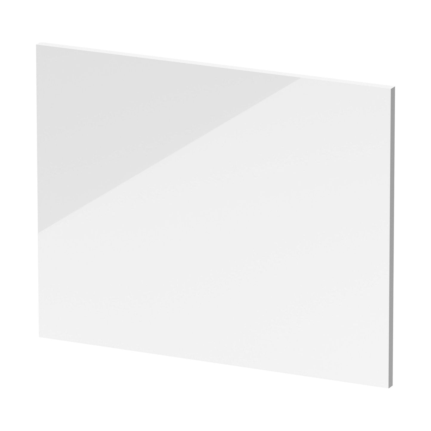 [BBPA131] Square L-Shaped Shower Bath Panel - Gloss White - Cutout