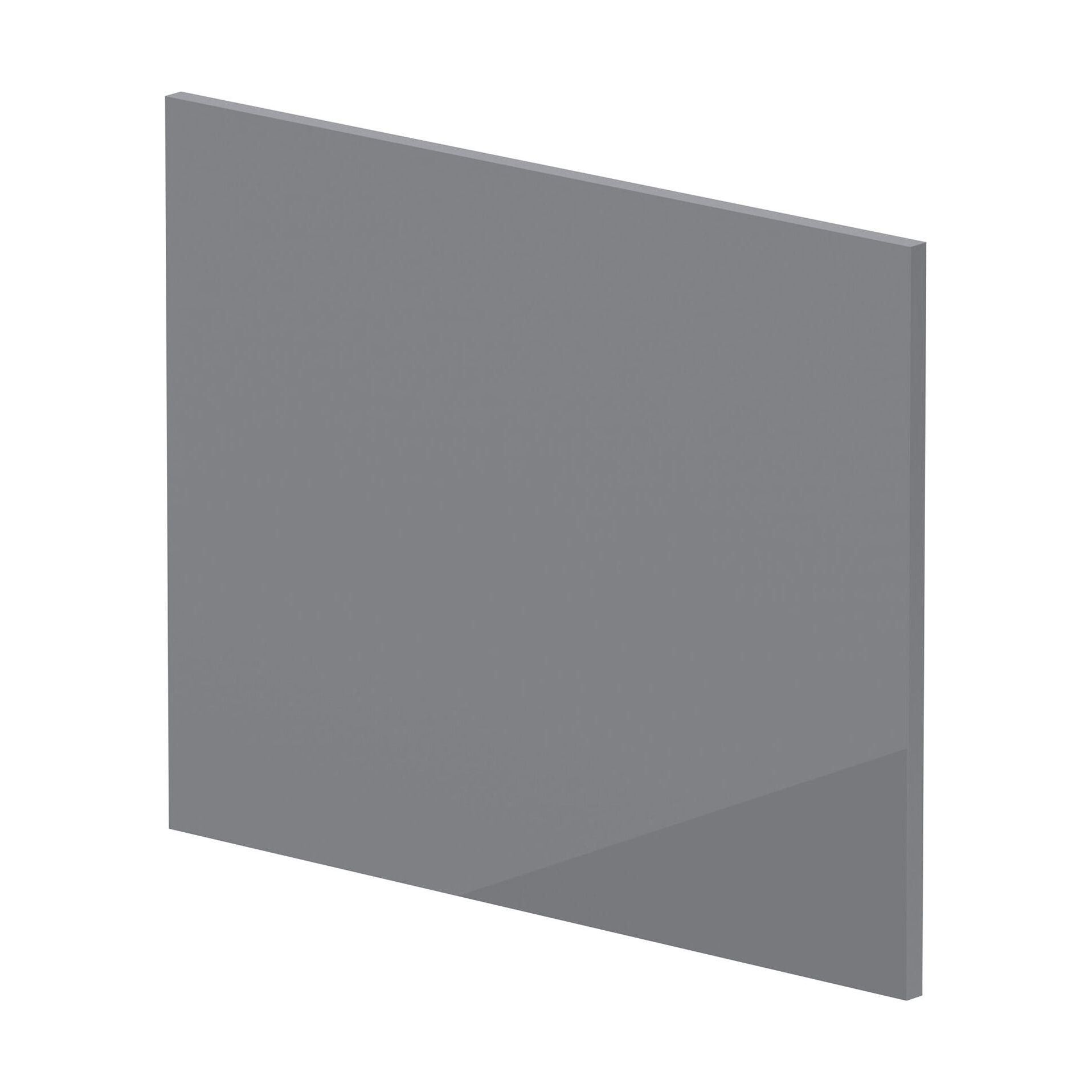 [BBPA1331] 700mm Square MDF Reversible Shower Bath - Gloss Cloud Grey - Cutout