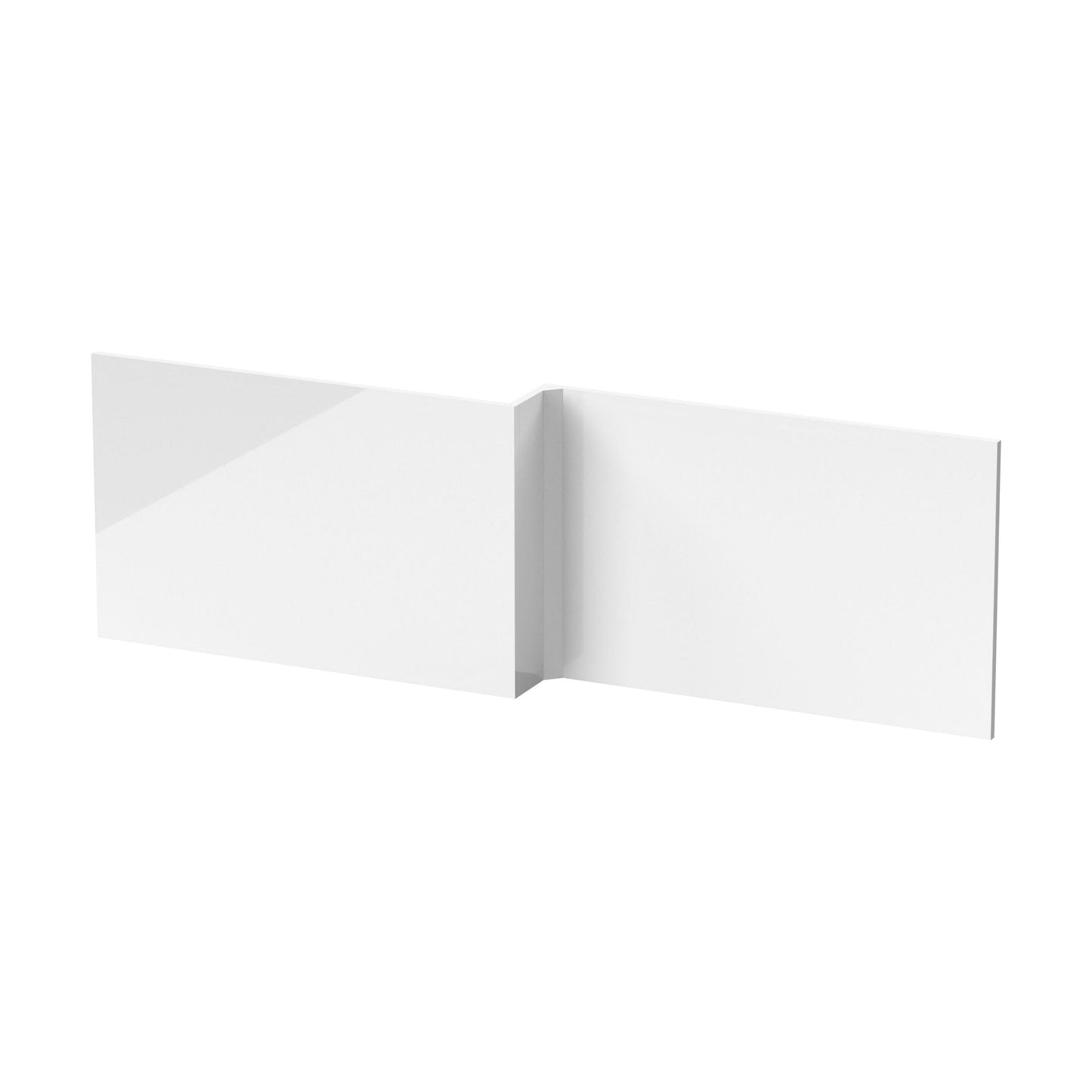 [BBPA135] Square L-Shaped Shower Bath Panel - Gloss White - Cutout