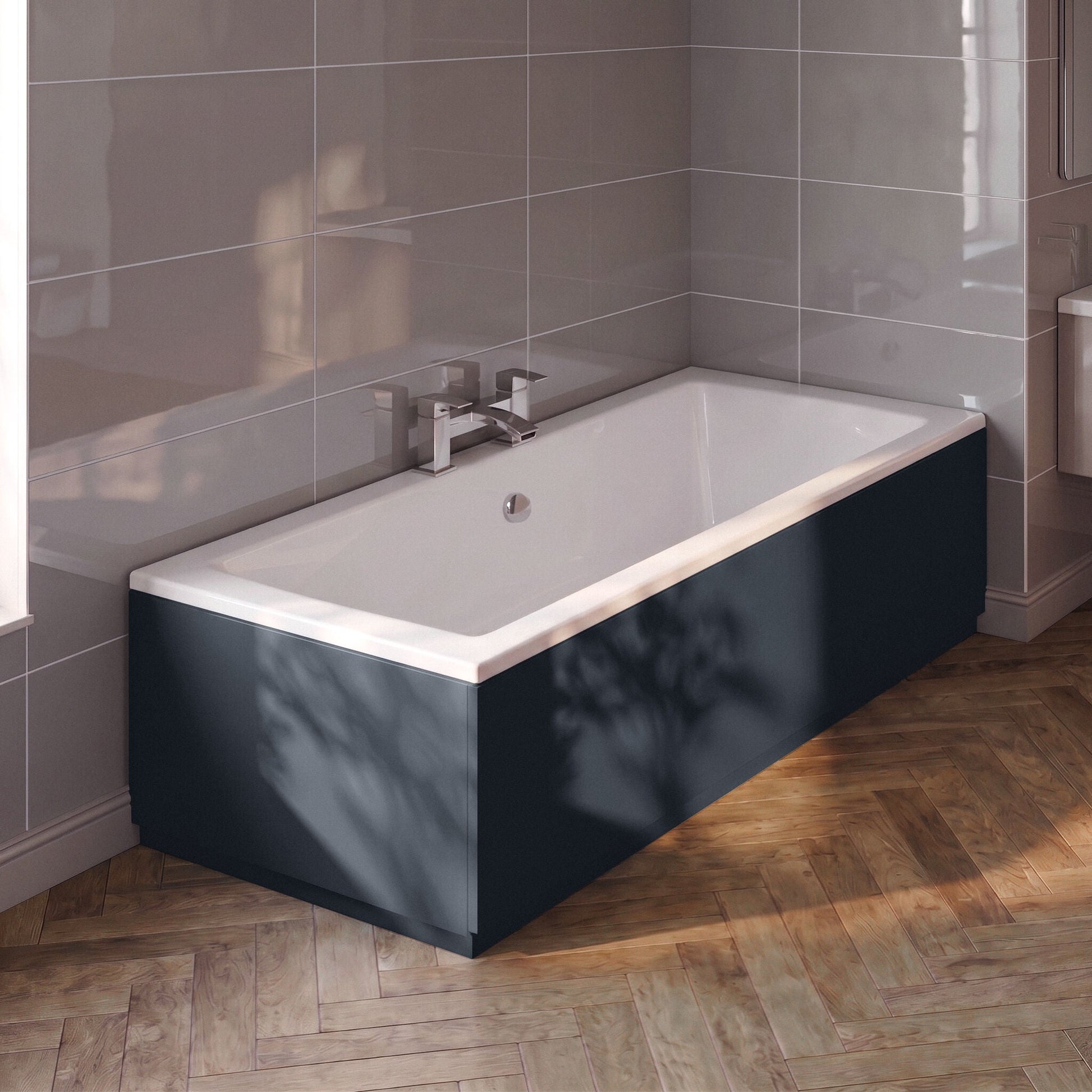 [BBPA1412] 750mm Bath MDF End Panel & Plinth - Dark Grey - Silo