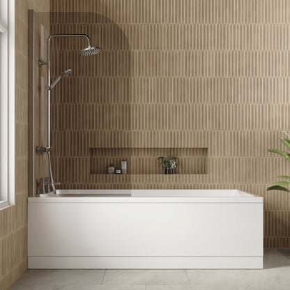 [BBPA141] 1800mm White Acrylic Front Bath Panel for Straight Bath Installations - Lifestyle 1