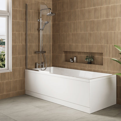 [BBPA141] 1800mm White Acrylic Front Bath Panel for Straight Bath Installations - Lifestyle 3