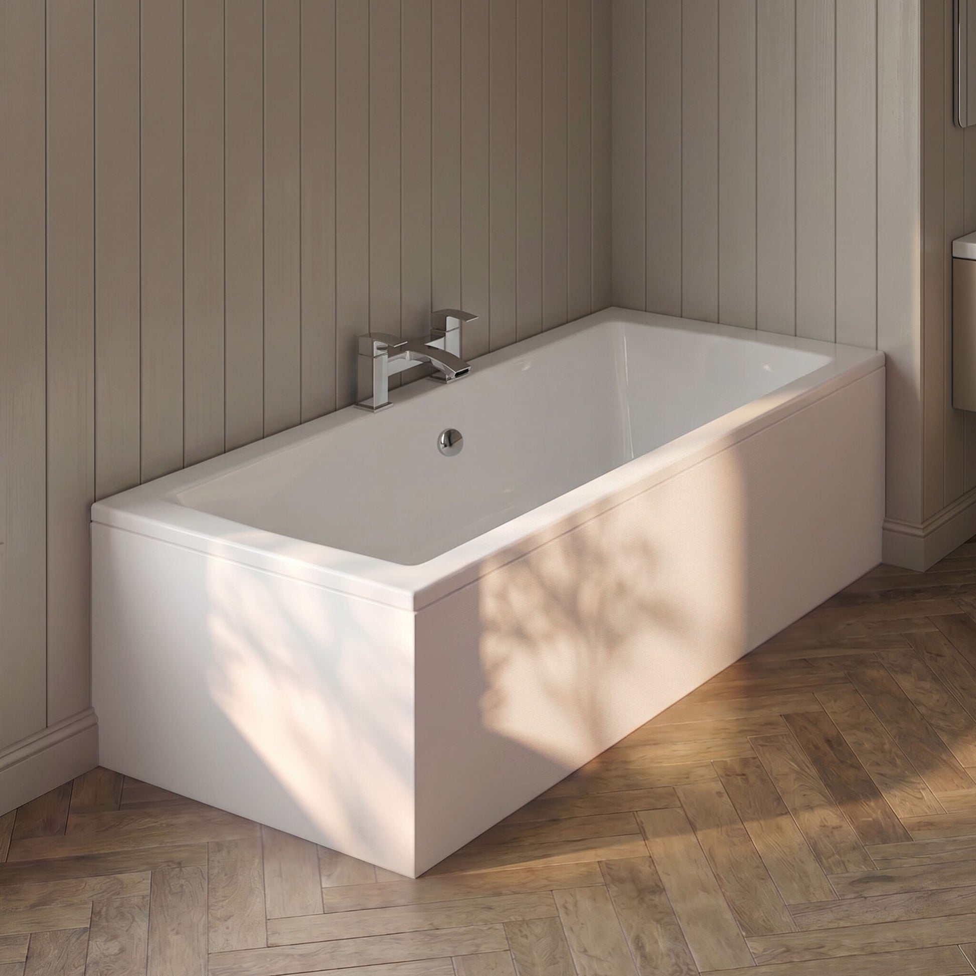 [BBPA179] Contemporary 700mm Square Bath End Panel - Choice of Colour - Silo