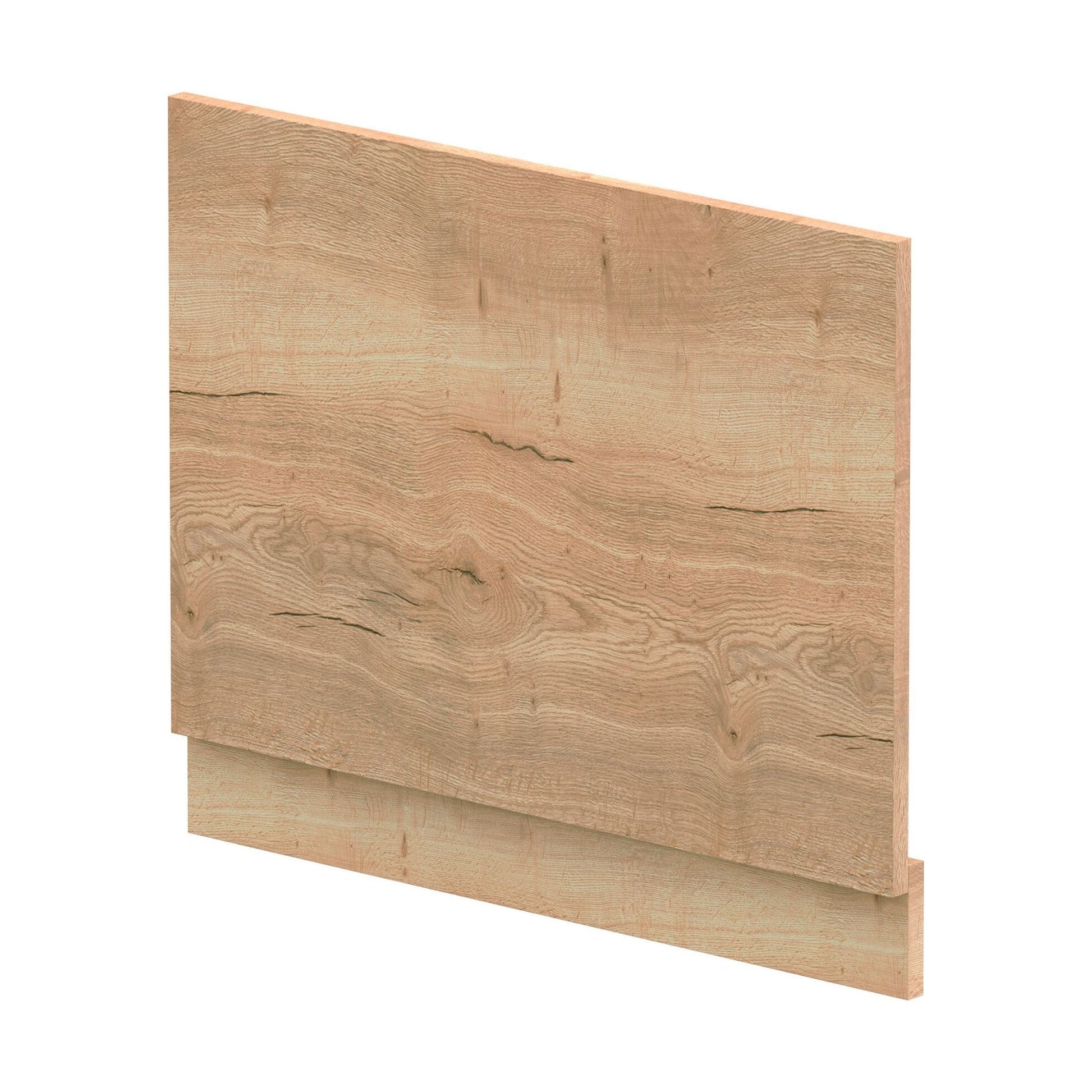 [BBPA1811] 700mm Edge/Power Straight End Bath Panel & Plinth - Textured Woodgrain Autumn Oak - Cutout