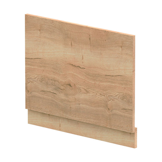 [BBPA1811] 700mm Edge/Power Straight End Bath Panel & Plinth - Textured Woodgrain Autumn Oak - Cutout