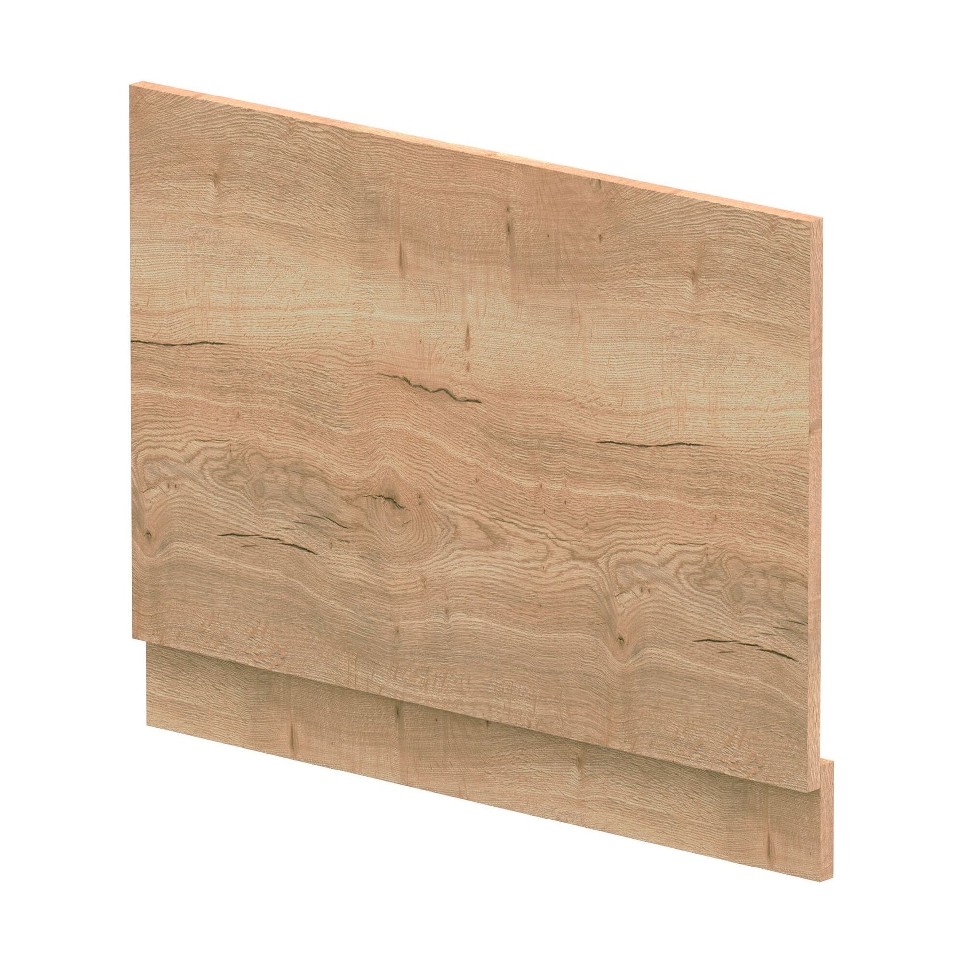 [BBPA1812] 750mm Edge/Power Straight End Bath Panel & Plinth - Textured Woodgrain Autumn Oak - Cutout