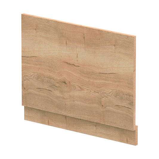 [BBPA1812] 750mm Edge/Power Straight End Bath Panel & Plinth - Textured Woodgrain Autumn Oak - Cutout