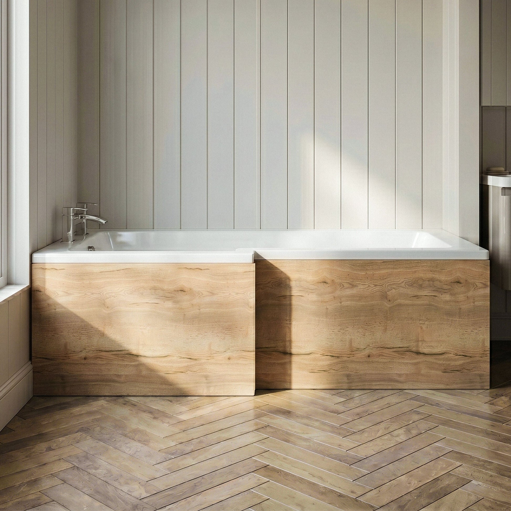[BBPA1835] Chartley 1700mm Square Bath Front Panel - Choice of Colour - Silo