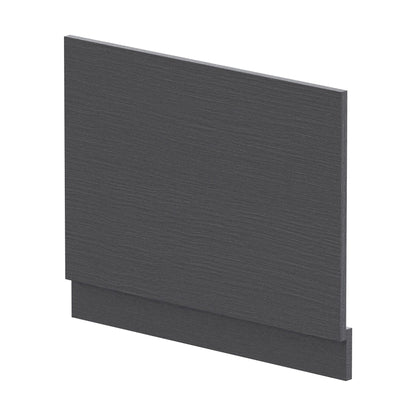 [BBPA2211] 700mm Edge/Power Straight End Bath Panel & Plinth - Textured Woodgrain Graphite Grey - Cutout