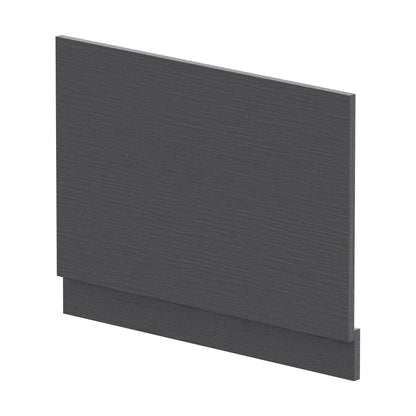 [BBPA2212] 750mm Edge/Power Straight End Bath Panel & Plinth - Textured Woodgrain Graphite Grey - Cutout