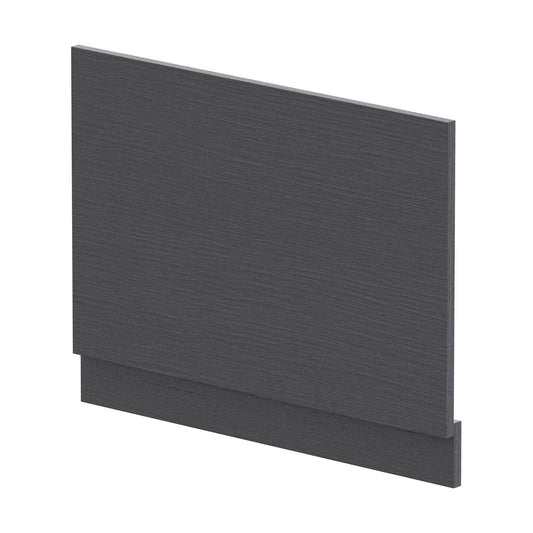 [BBPA2212] 750mm Edge/Power Straight End Bath Panel & Plinth - Textured Woodgrain Graphite Grey - Cutout