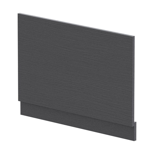 [BBPA2213] 800mm Edge/Power Straight End Bath Panel & Plinth - Textured Woodgrain Graphite Grey - Cutout