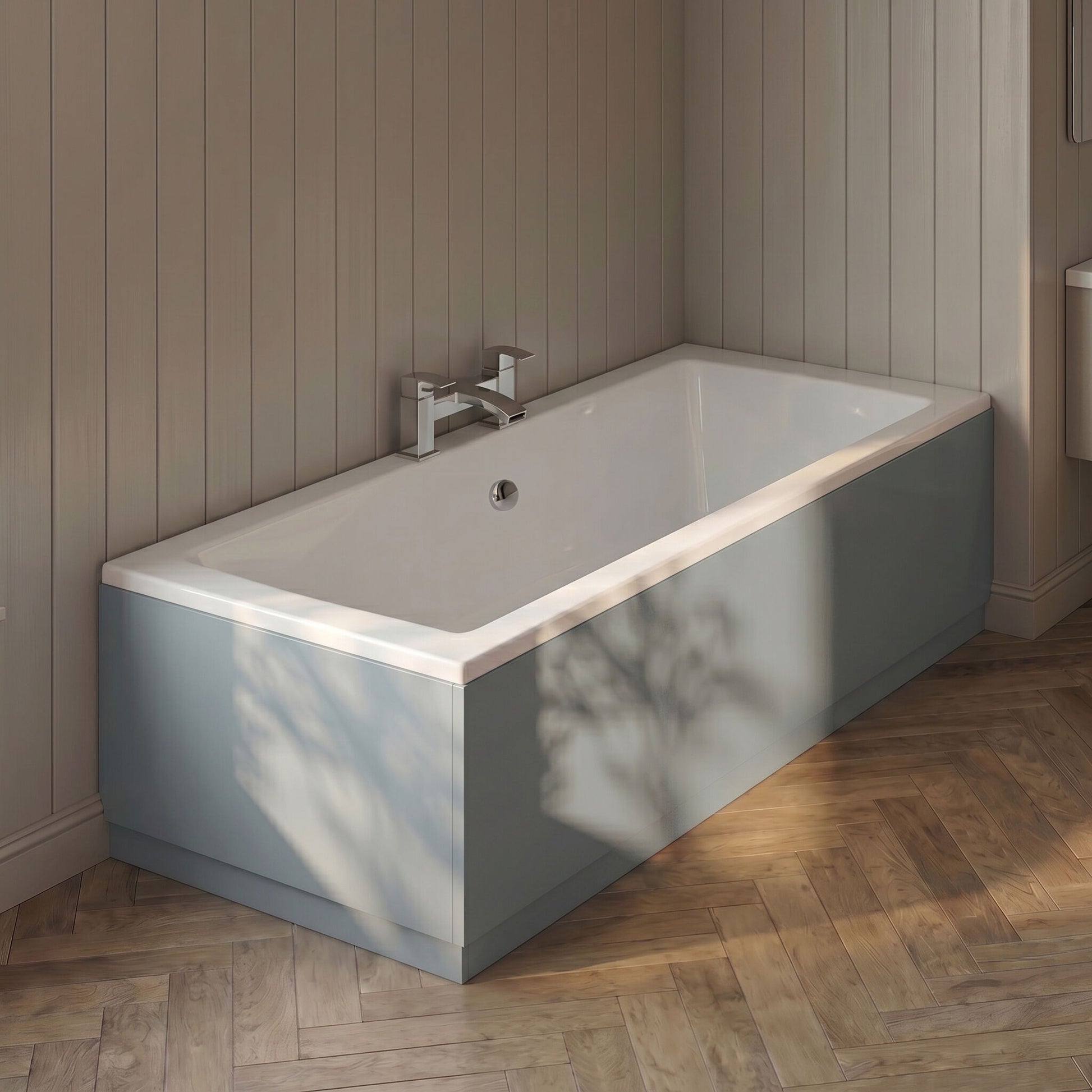 [BBPA2331] Contemporary 700mm Square Bath End Panel - Choice of Colour - Silo