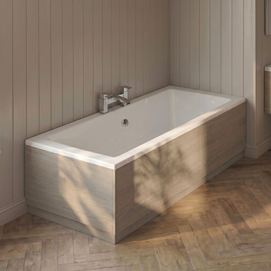 [BBPA2512] 750mm Bath MFC End Panel & Plinth - Woodgrain Solace Oak - Silo