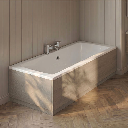 [BBPA2513] 800mm Bath MFC End Panel & Plinth - Woodgrain Solace Oak - Silo
