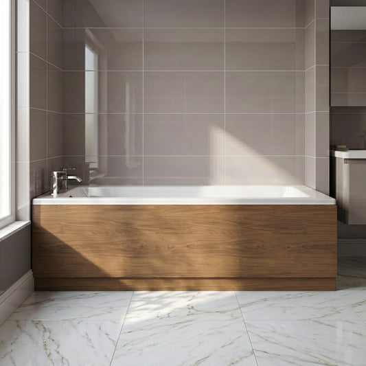 [BBPA2705] 1700mm Straight Bath Front Panel and Plinth - Antique Oak - Silo