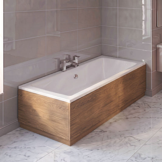 [BBPA2712] 750mm Straight Bath End Panel and Plinth - Antique Oak - Silo