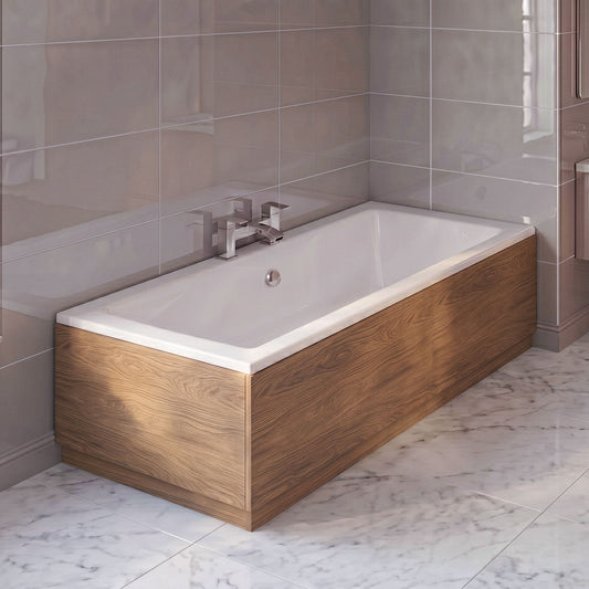 [BBPA2713] 800mm Straight Bath End Panel and Plinth - Antique Oak - Silo