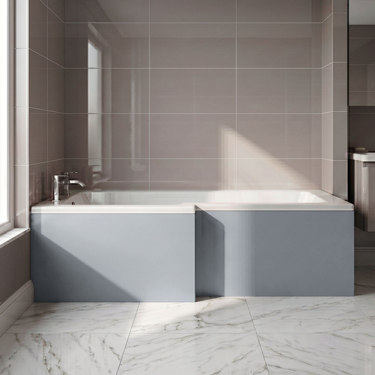 [BBPA273] Chartley 1700mm Square Bath Front Panel - Choice of Colour - Silo