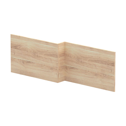 [BBPA3035] 1700mm Square L-Shape Shower Bath Front Panel - Bleached Oak - Cutout