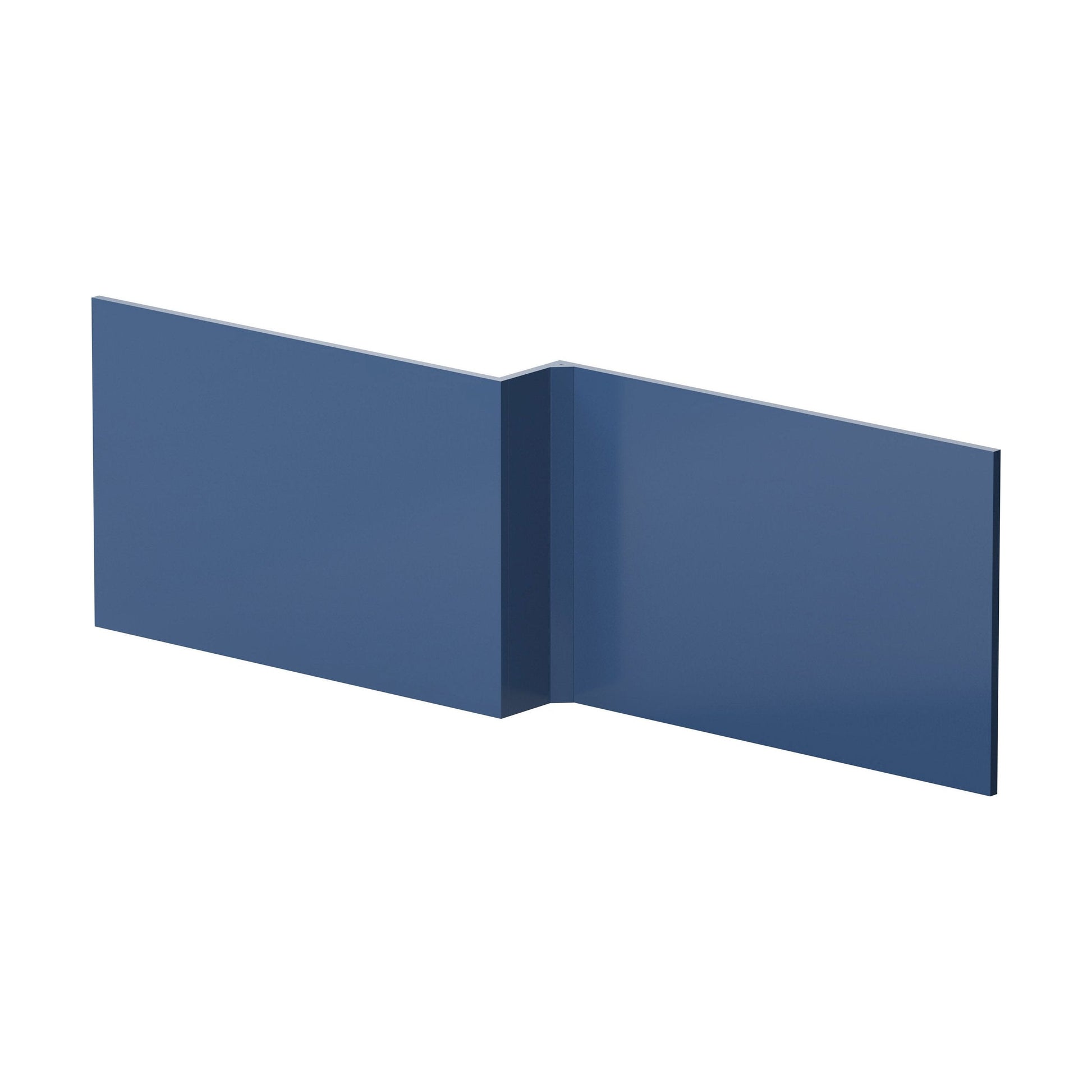 [BBPA373] 1700mm L Shape Square Reversible Bath Front Panel - Satin Blue - Cutout