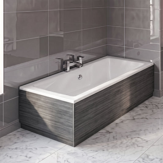 [BBPA513] 800mm Bath MFC End Panel & Plinth - Woodgrain Anthracite - Silo