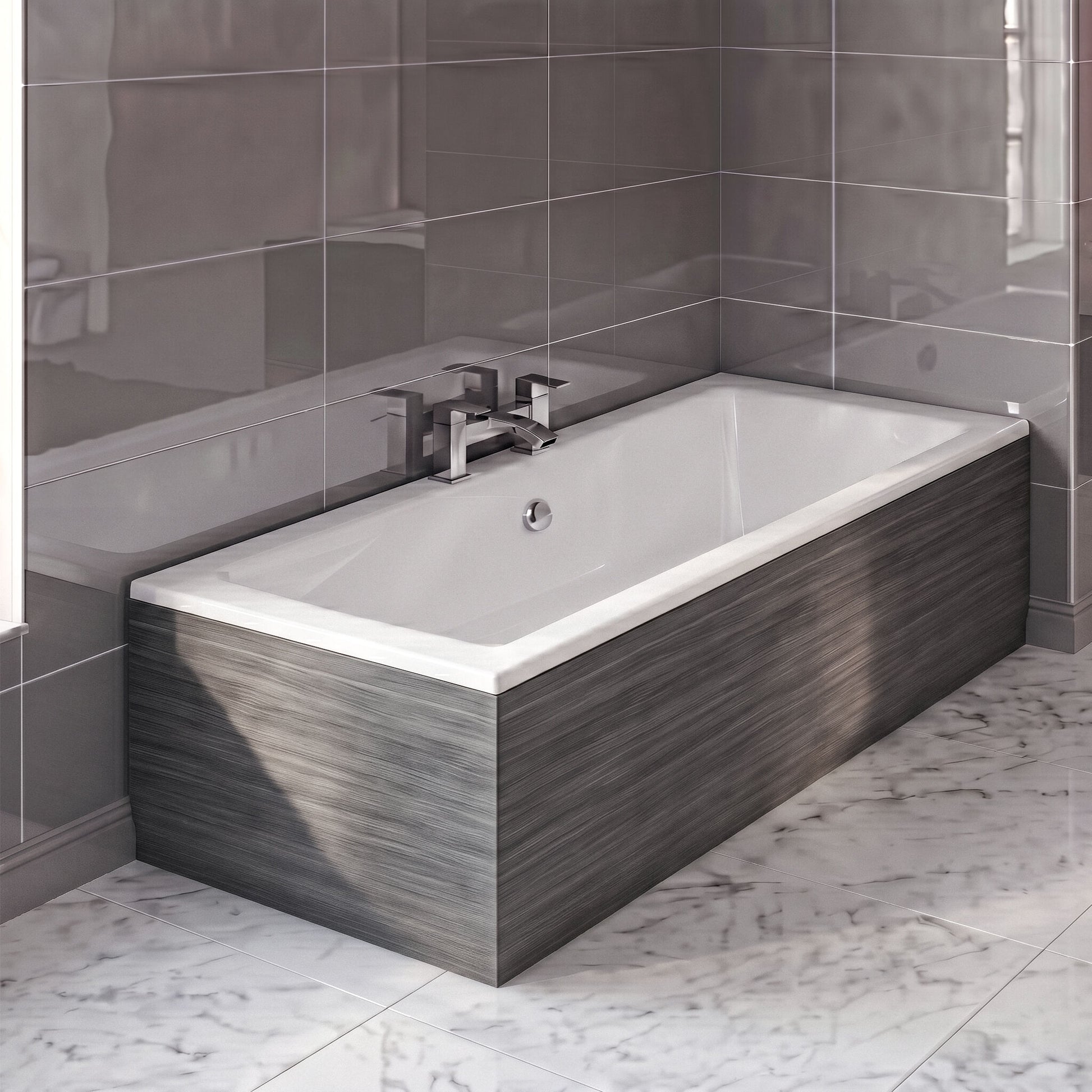 [BBPA531] Contemporary 700mm Square Bath End Panel - Choice of Colour - Silo