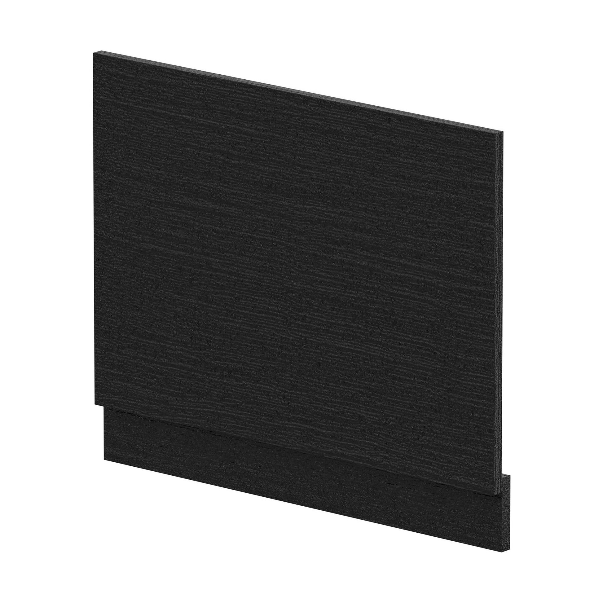 [BBPA611] 700mm Bath MFC End Panel & Plinth - Woodgrain Charcoal Black - Cutout