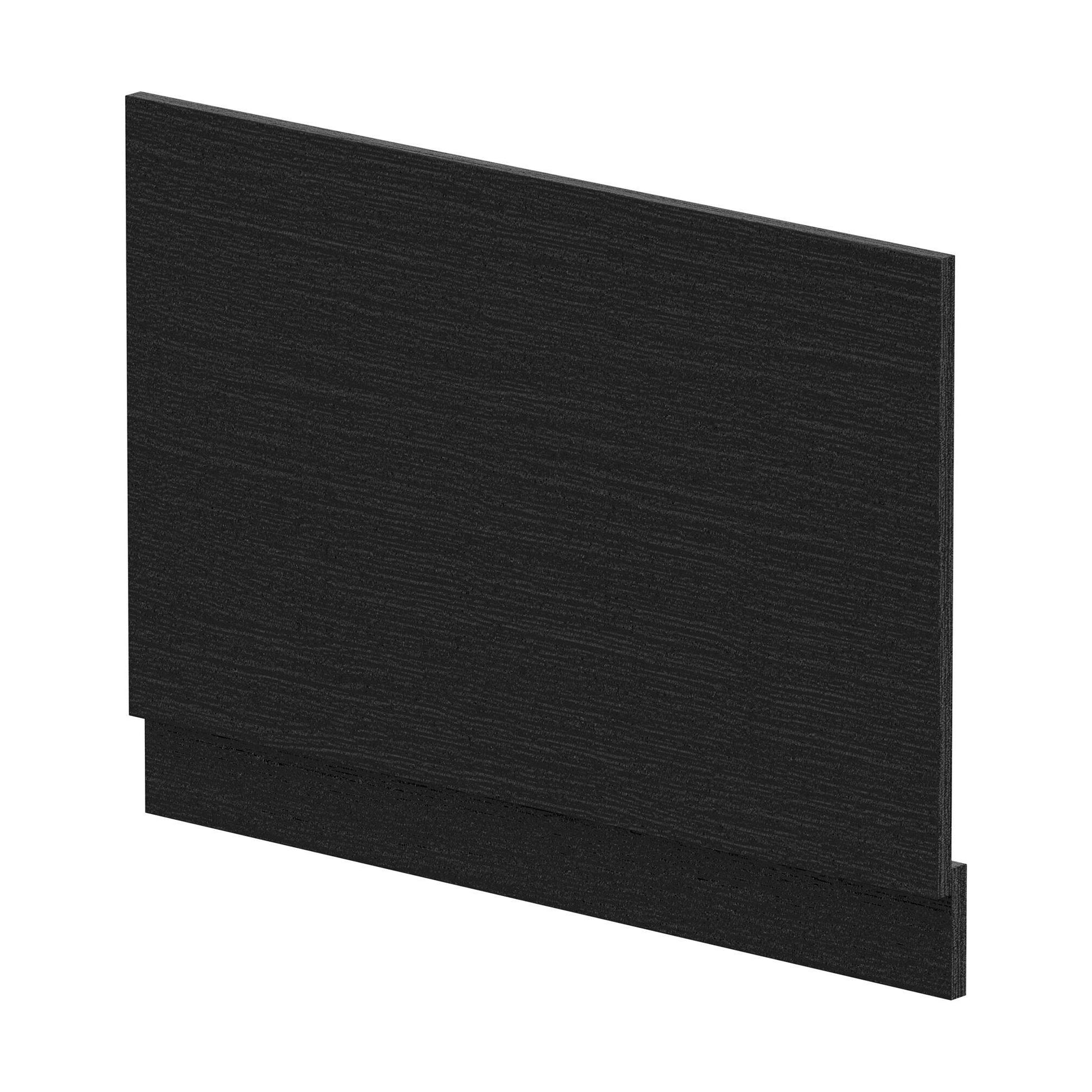 [BBPA613] 800mm Bath MFC End Panel & Plinth - Woodgrain Charcoal Black - Cutout