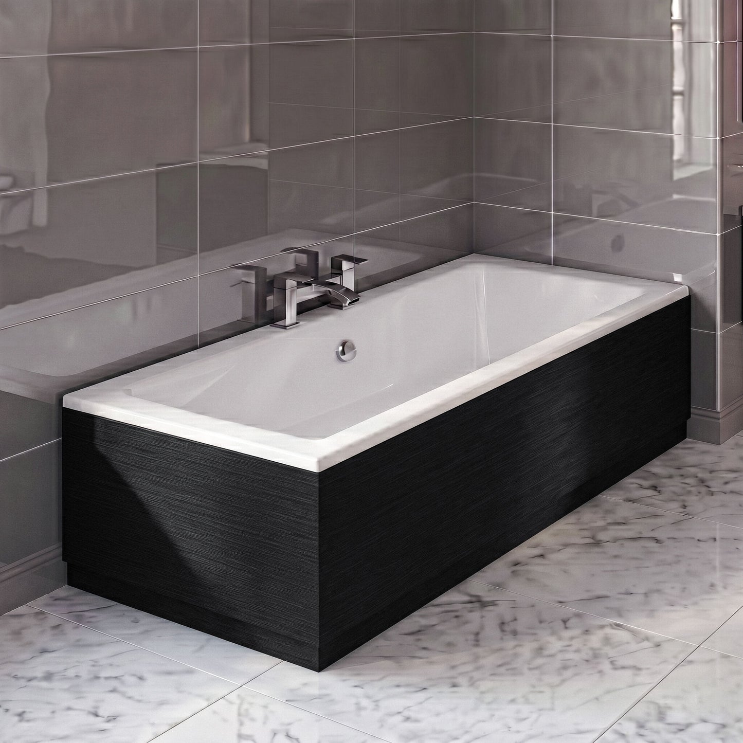[BBPA631] Contemporary 700mm Square Bath End Panel - Choice of Colour - Silo