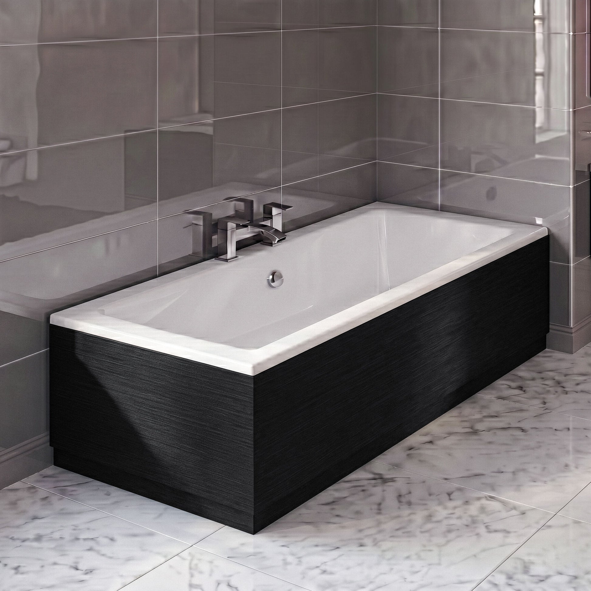 [BBPA631] Contemporary 700mm Square Bath End Panel - Choice of Colour - Silo