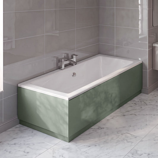 [BBPA813] 800mm Bath MDF End Panel & Plinth - Satin Green - Silo