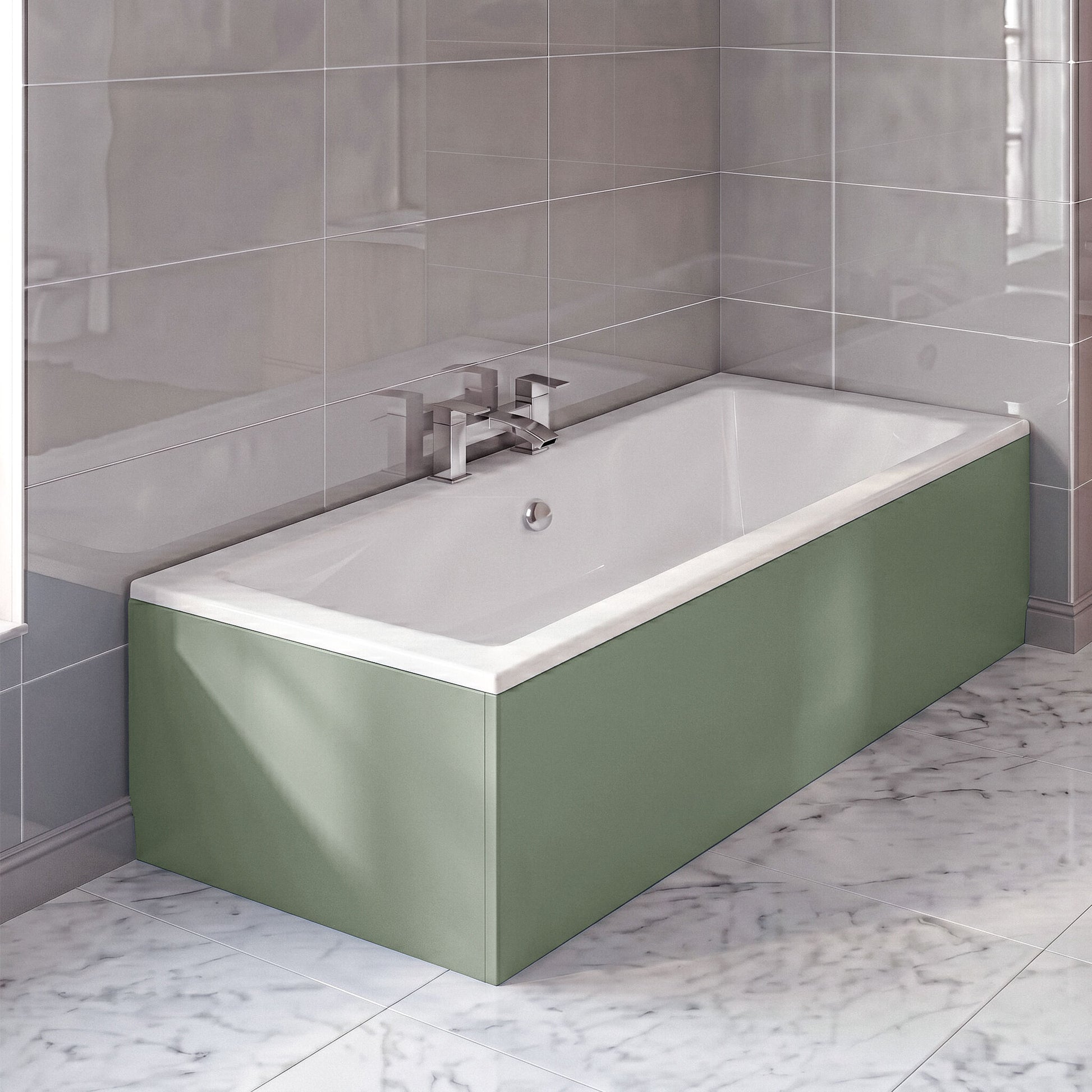 [BBPA831] Contemporary 700mm Square Bath End Panel - Choice of Colour - Silo
