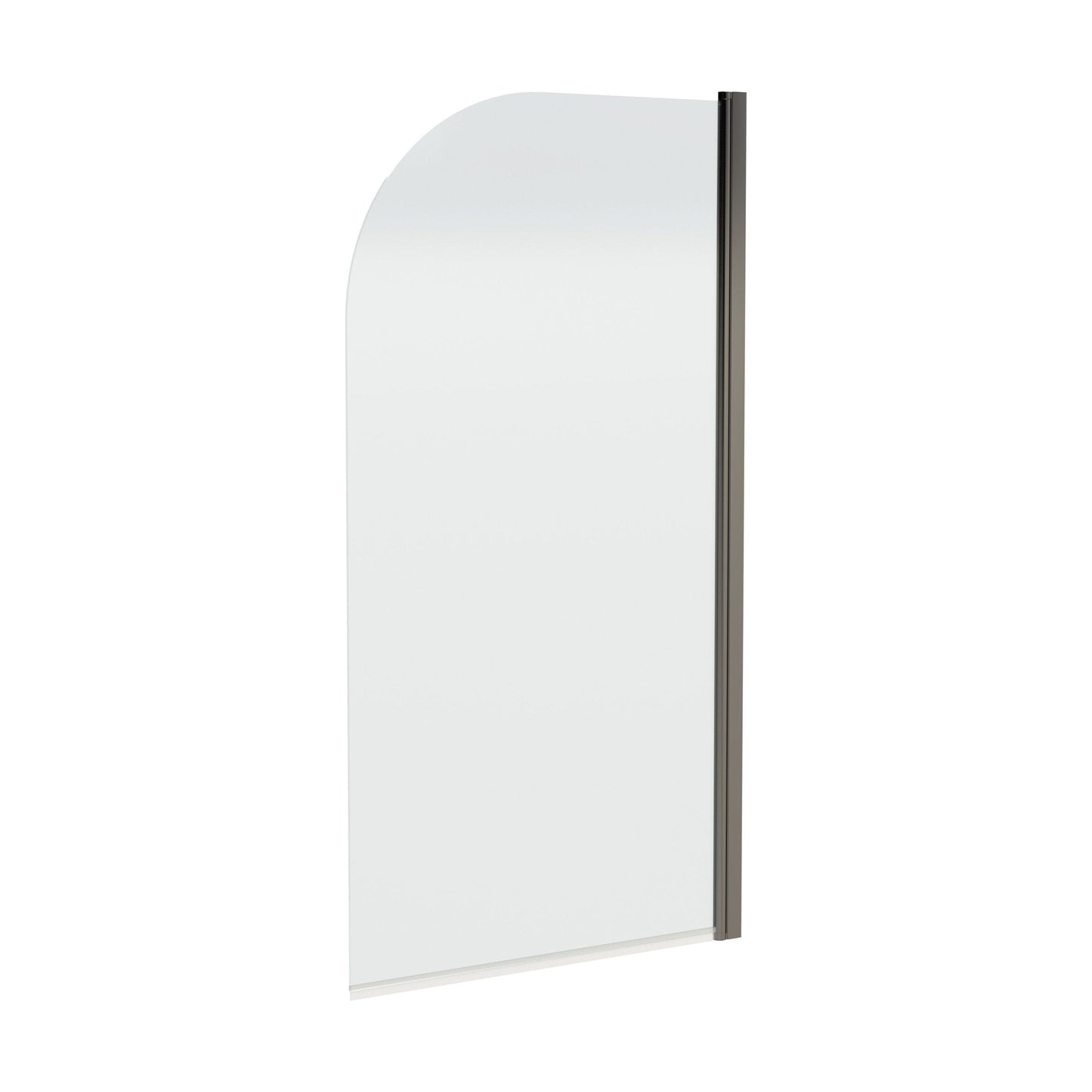[BBSC17] Contemporary 6mm Toughened Safety Glass Round Bath Screen - 1430 x 790mm - Cutout