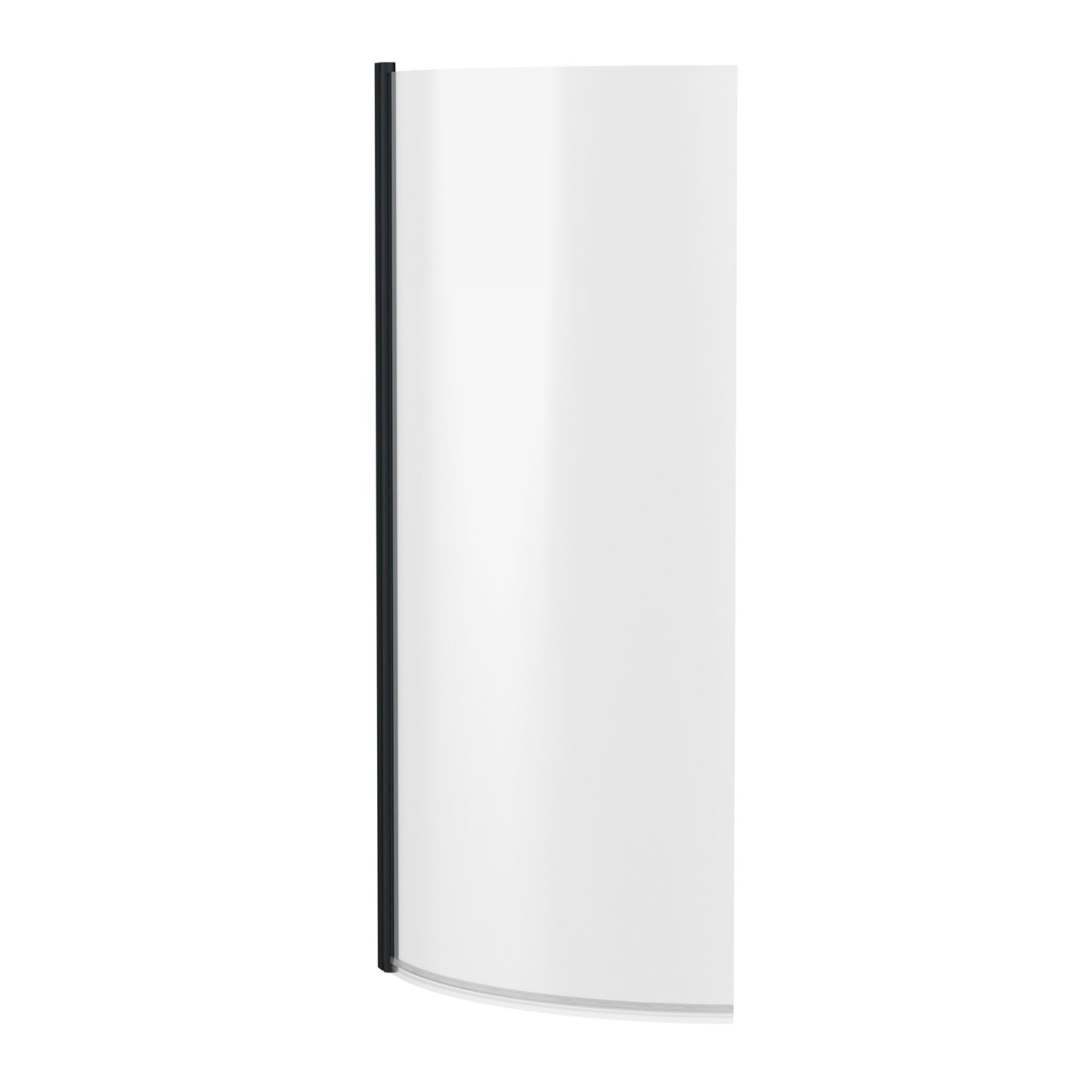 [BBSCCS0BP] Contemporary Curved 6mm Toughened Safety Glass Reversible P-Bath Bath Shower Screen - Cutout