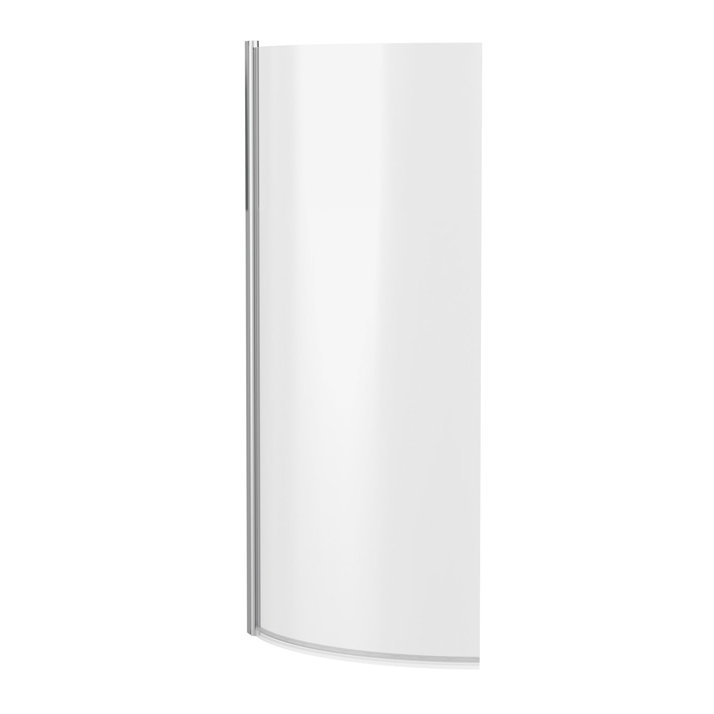 [BBSCCS0] Contemporary Curved 6mm Toughened Safety Glass Reversible P-Bath Bath Shower Screen - Cutout