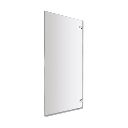 [BBSCRSSQ] Chrome 5mm Toughened Safety Glass Hinged Shower Bath Screen - Cutout