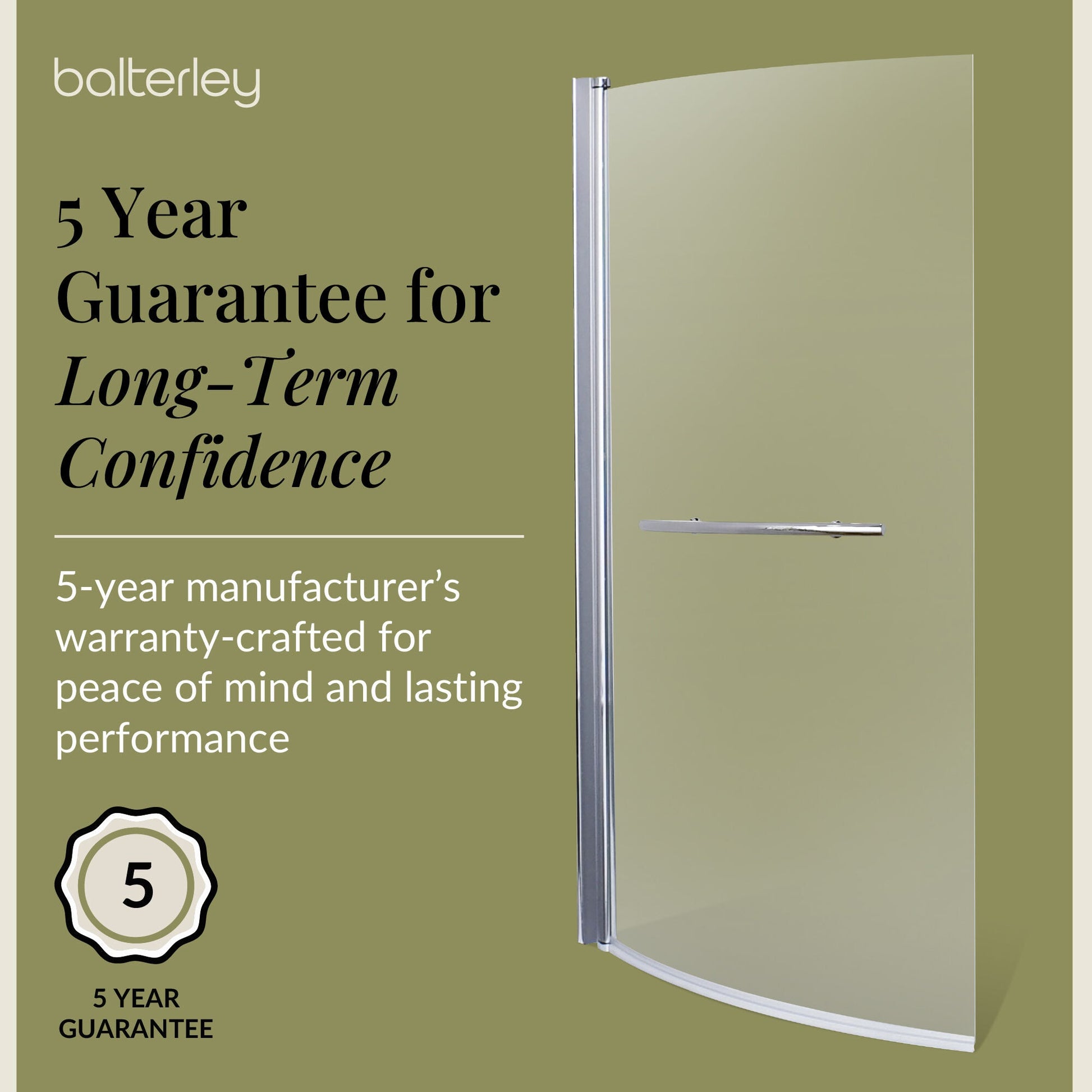 Contemporary Curved 6mm Toughened Safety Glass Reversible B-Bath Screen
