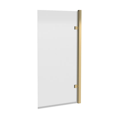 [BBSCSQ78] Contemporary 8mm Toughened Safety Glass Reversible Hinged Straight Shower Bath Screen - Choice of Colour - Cutout
