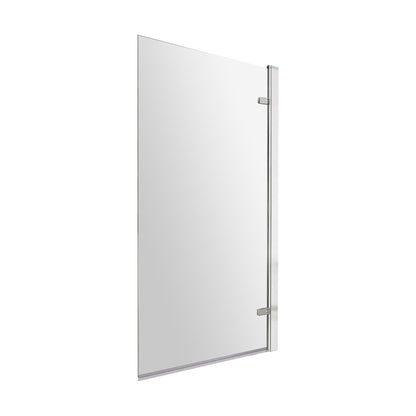 [BBSCSQ7] Contemporary 8mm Toughened Safety Glass Reversible Hinged Straight Shower Bath Screen - Choice of Colour - Cutout