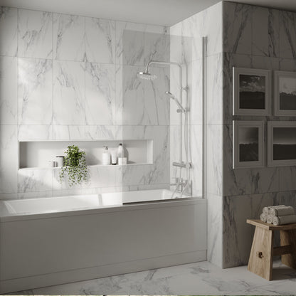 [BBSCSQ] Contemporary Square Bath Shower Screen - Choice of Style and Finish - Lifestyle 1