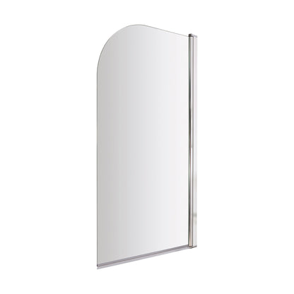[BBSCSS1] Contemporary 6mm Toughened Safety Glass Round Bath Screen - 1430 x 790mm - Cutout