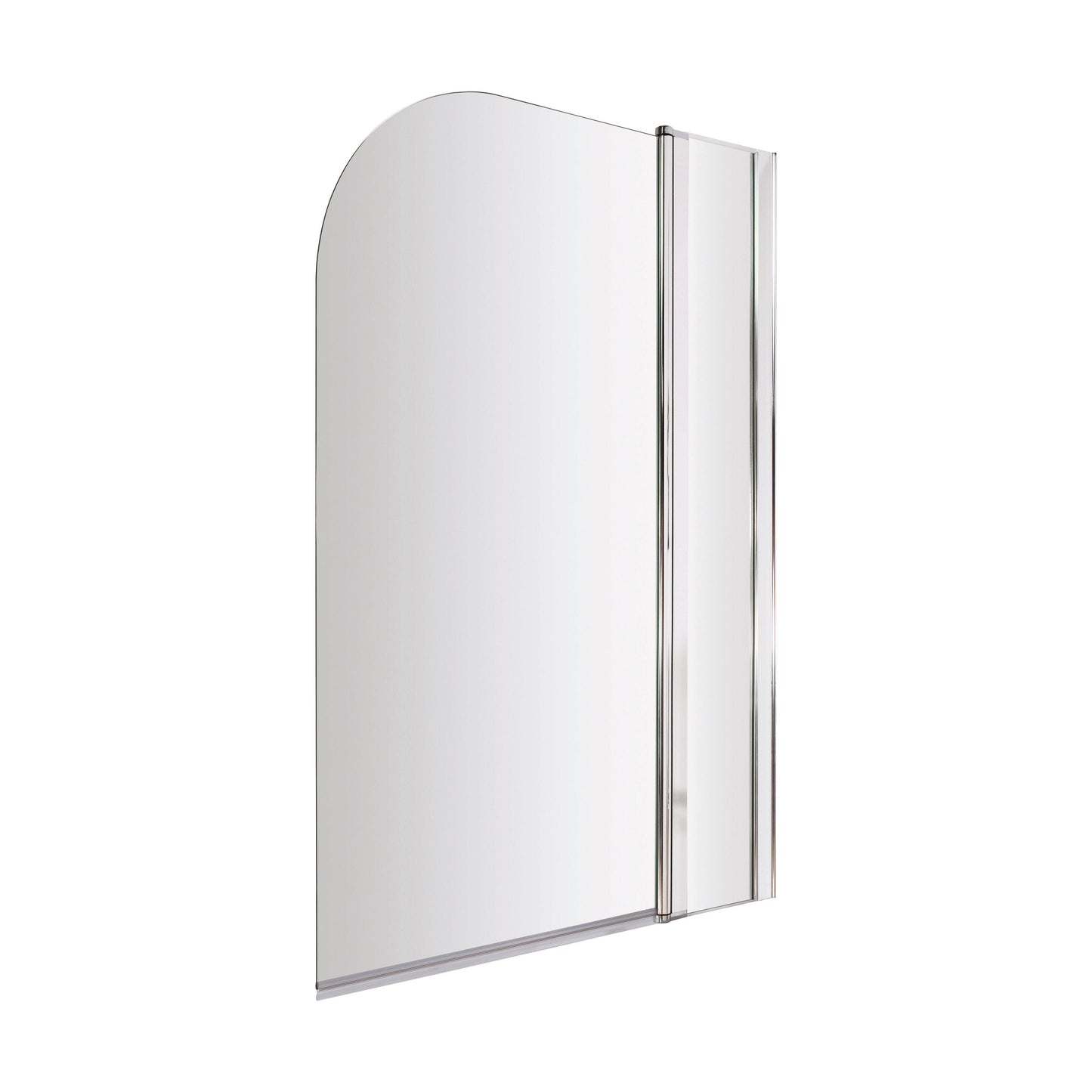 [BBSCSS2] Balterley Modern 6mm Toughened Safety Glass Reversible Shower Bath Screen with Fixed Panel - Chrome - Cutout