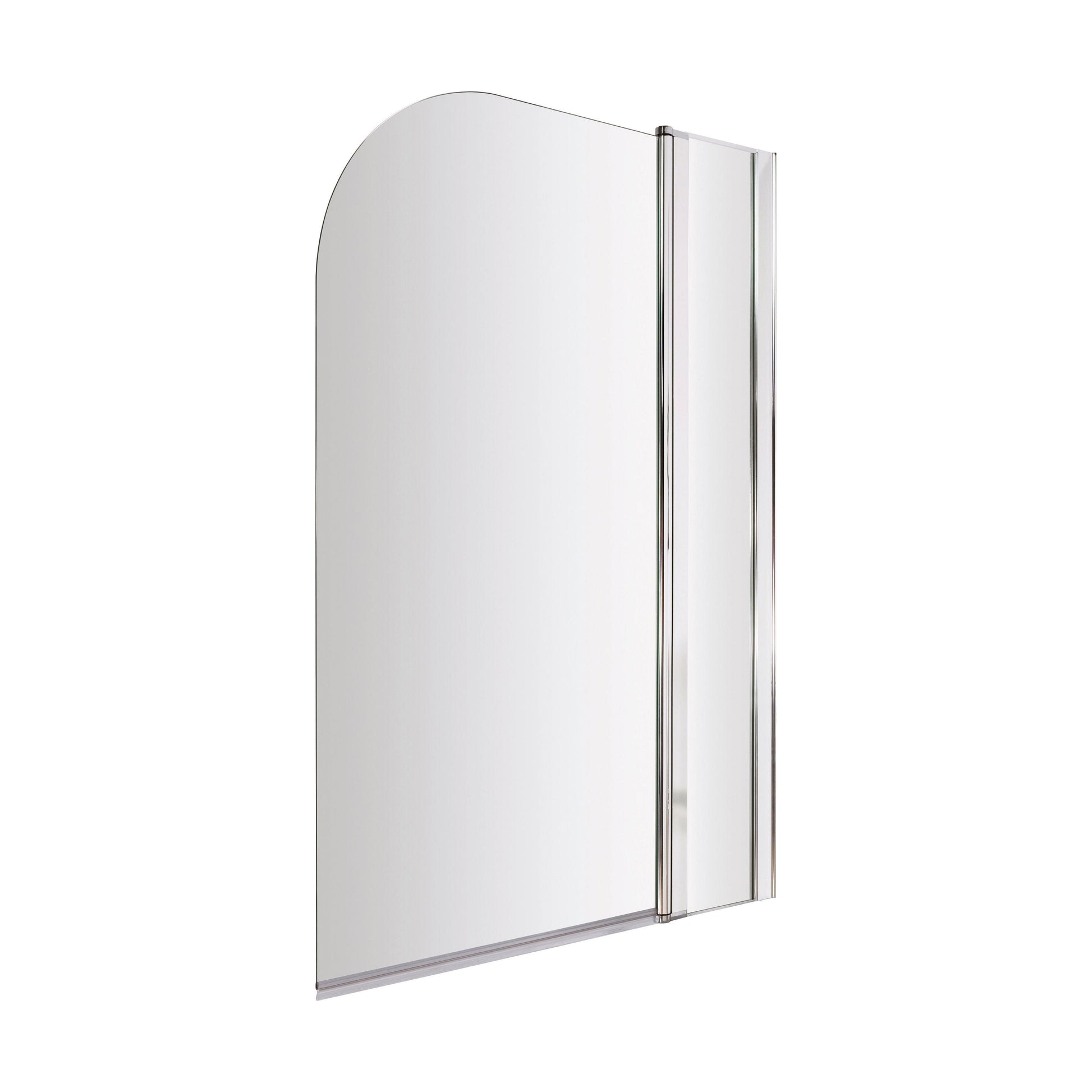[BBSCSS2] Balterley Modern 6mm Toughened Safety Glass Reversible Shower Bath Screen with Fixed Panel - Chrome - Cutout