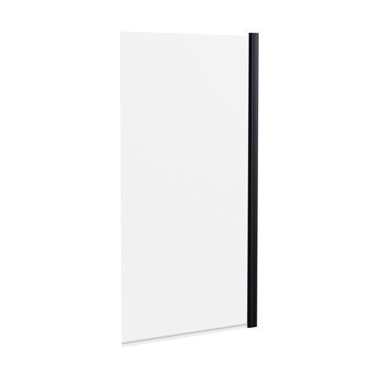 [BBSCSS6BP] Balterley Traditional 6mm Toughened Safety Glass Straight Reversible Bath Screen - Black - Cutout