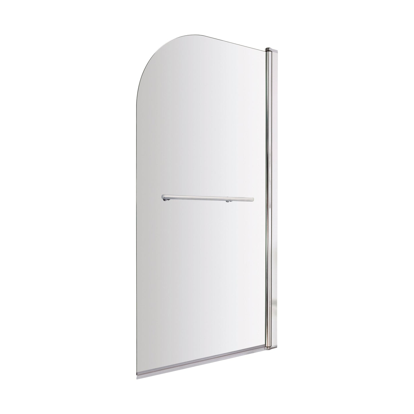 [BBSCSSR1] Balterley Modern 6mm Toughened Safety Glass Reversible Shower Bath Screen with Towel Rail, 1430 x 790mm - Chrome - Cutout