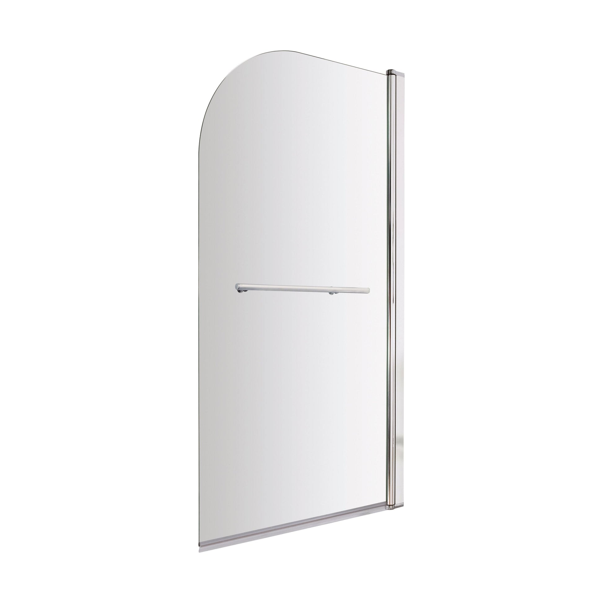 [BBSCSSR1] Balterley Modern 6mm Toughened Safety Glass Reversible Shower Bath Screen with Towel Rail, 1430 x 790mm - Chrome - Cutout
