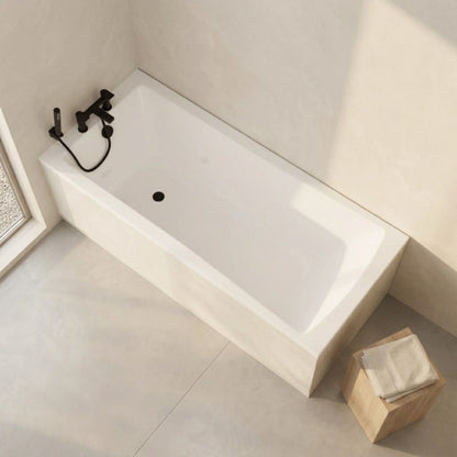 [BBSE409] Contemporary Square Single Ended Bath Tub & Leg Set - Multiple Sizes - Silo